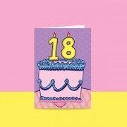 Greeting Card | 18 Number Cake